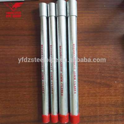 British standard hot dip galvanized steel electrical conduit pipe